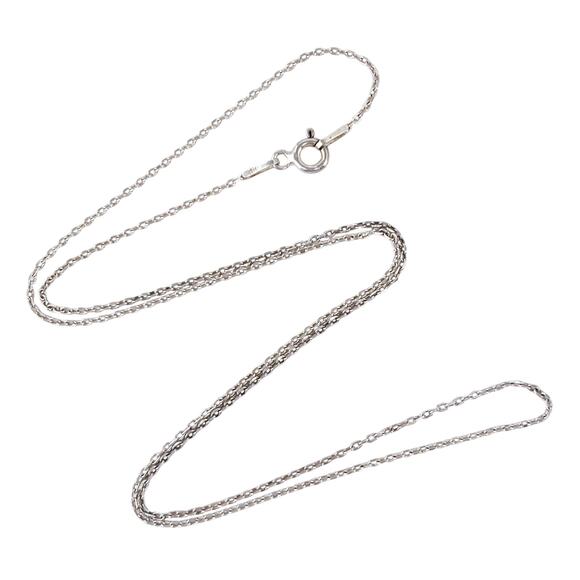 Cable Link Necklace | Vintage Sterling Silver 925 | 18” - Picture 1 of 3